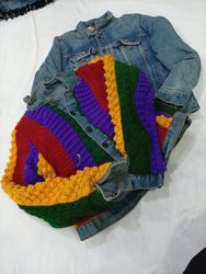 CR10129 Upcycled Denim Mix Style Jackets