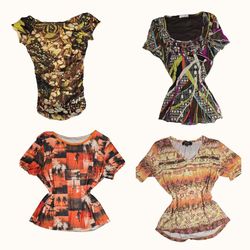 Y2K Heat Wave Print Tops -ST-019