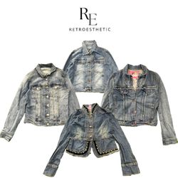 Y2K Paris Hilton Era Girl Denim Jacket RE-3502