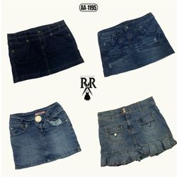 Y2K IT Girl Denim Mini Skirts (AA-1195)