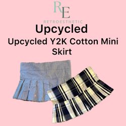 Upcycled Y2K Cotton Mini Skirts