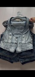 Women’s vintage denim waistcoats