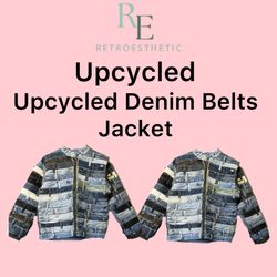 Upcycled Denim Belts Jacket