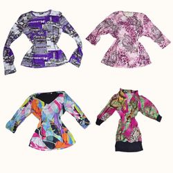 Y2K Wild Card Print Tops - ST-023