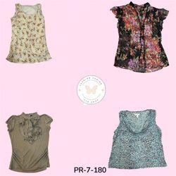 Women's Lightweight Printed Polyester Blouse (PR-7..