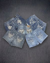Y2K Embellished Denim Shorts Bundle #0052