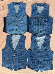 Denim vintage 70s waistcoat 20 pieces