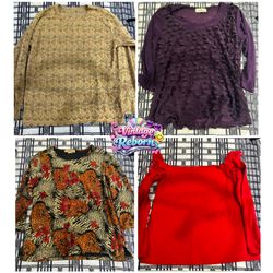 Y2K Vintage Textured Long Sleeve Top Bundle | VR-1..