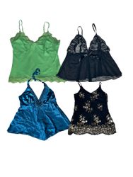 Y2K beaded and Lace Trim cami Tops | V-T530