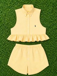 Upcycle Ralph Lauren Ruffle Co-Ord Set (DV -07)