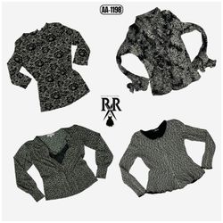 Y2K White & Black Full Sleeve Tops (AA-1198)