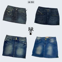Y2k IT Denim Mini Skirts (AA-1514)