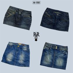Y2k IT Denim Mini Skirts (AA-1202)