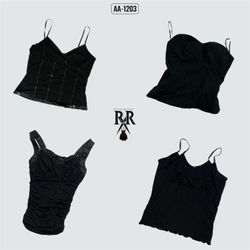 Y2k Black Gothic Cami (AA-1203)