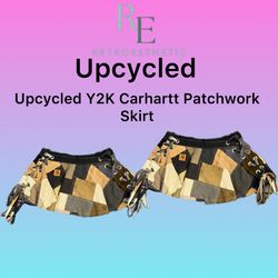 Upcycled Y2K Carhartt Patchwork Skirt