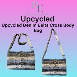 Upcycled Denim Belts Cross Body Bag