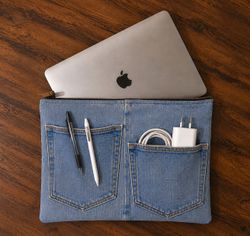 Upcycled Denim Laptop Sleeve