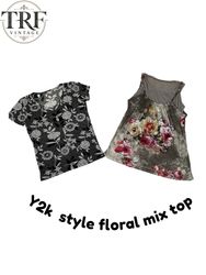Y2K Style Floral Tops.     #0078