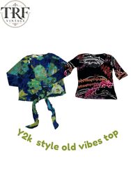 Y2K Style Old Vibe Top.      #0079