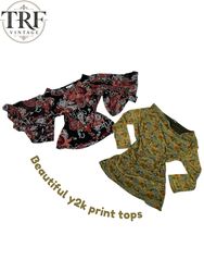 Beautiful Y2k Print Tops.    #0081