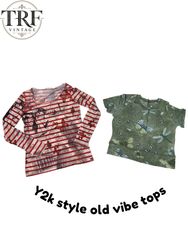 Y2K Style Old Vibe Top.     #0082