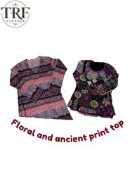 Floral & Ancient Tops.     #0083