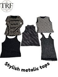 Stylish Metallic Tops.     #0086