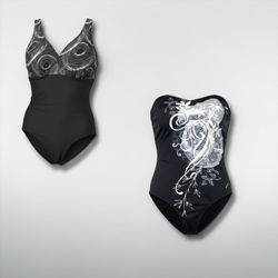 Womans athletic swimming costume