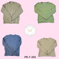 Women's Classic Cable Knit Sweater – Soft Long Sle..