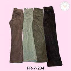 Women's Corduroy Straight Leg Pants – High Waist C..