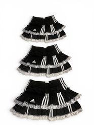 Upcycled Adidas Lace Tiered Mini Skirts ..