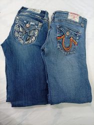 CR10183 Vintage Miss Me and True Religion Flare & ..
