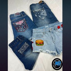 Y2k mini denim shorts