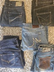 Flared Bootcut Y2K Jeans Backpocket Details Jeans