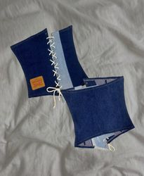 Upcycled Levi’s Lace-Up Corset Top
