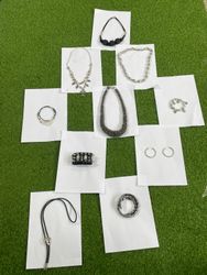Silver Tone Statement Jewelry Bundle | Necklaces B..