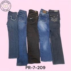 Embroidered Wide Leg Jeans – Premium Denim (PR-7-2..