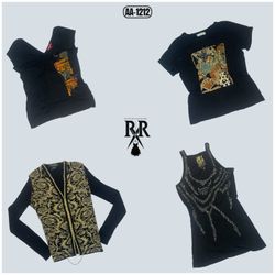 Y2K Black Gothic Mix Tops (AA-1212)