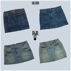 Y2K IT Girl Denim Mini Skirts (AA-1215)