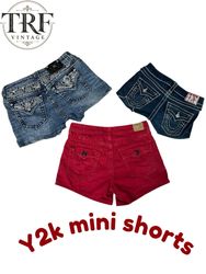 Y2k Branded Mini Shorts.     #102