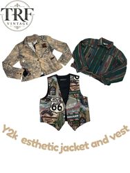 Y2K Aesthetic Jackets & Vest.    #109