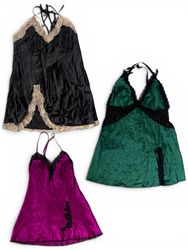 Y2K Satin Cami Dresses Romantic Lace Trim Bundle (..