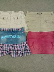 HD1515 Ladies Y2K Embellished Denim Micro Mini Ski..