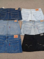 HD1517 Ladies Upcycled Levi's Micro Mini Skirts