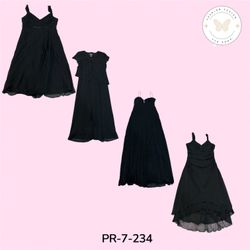 Women’s Black Satin Feel Poly Dress – Elegant Y2K ..