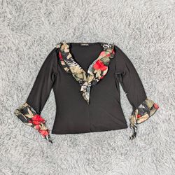 ***Y2K Printed Long Sleeve Blouses Mixed