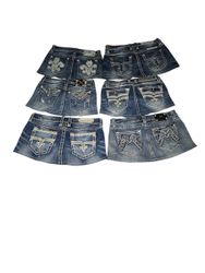 Upcycle miss me rock revival mini skirt TR578