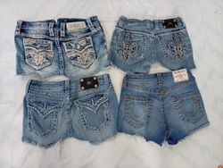 CR10211 Mix Branded Mini Denim Shorts