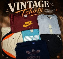 Nike & Adidas Vintage T-shirts-10 Pcs