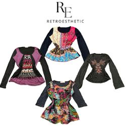 Y2K Nature Vibe Girl Printed Full Sleeve Top RE-36..